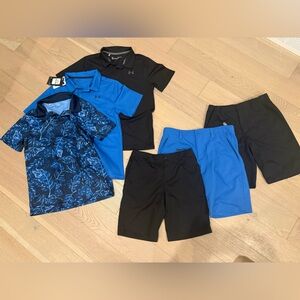 Under Armour GOLF youth boy shorts and tops